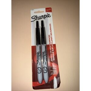 SHARPIE Retractable Permanent Markers, Ultra Fine 2‎ Count Black 2016 Flaw